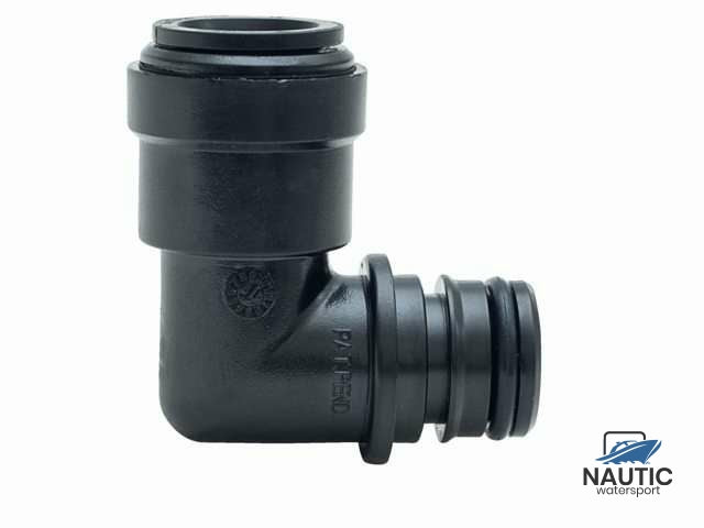 Slangaansluiting 90° 15mm