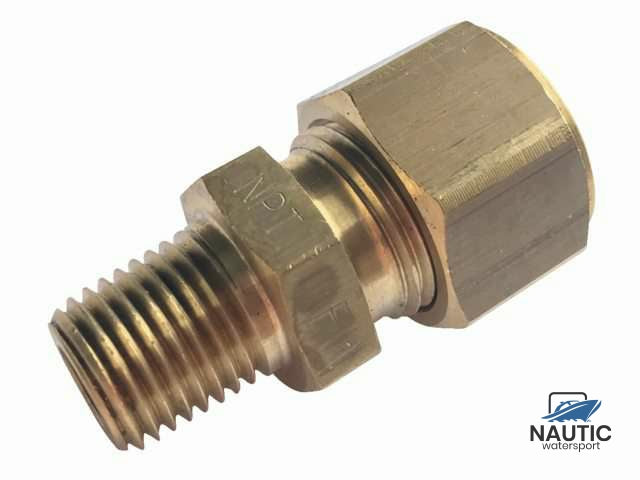 Ultraflex Rechte koppeling SF12 12mm voor stuurpomp