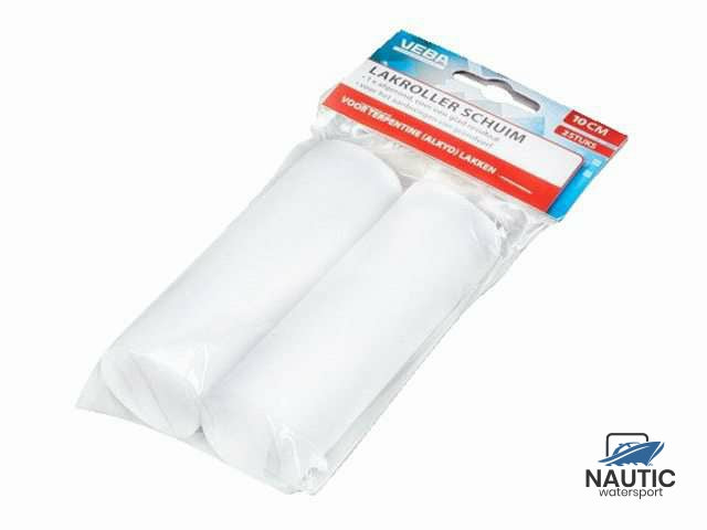 Schaumstoff-Farbroller 10 cm, 1 Seite abgerundet (2 Stück)