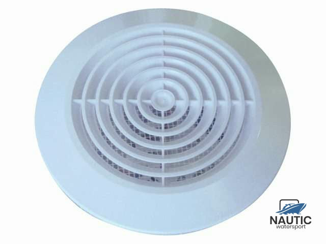 Auslasslüftungsgitter rund 100 mm weiß