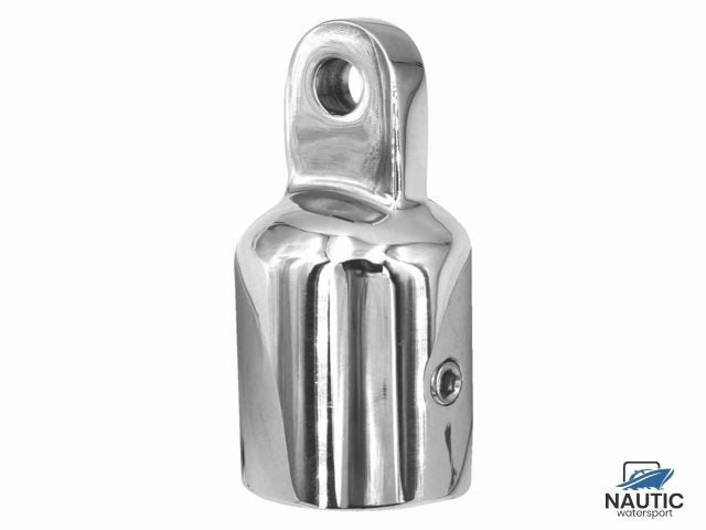 Rohrhaubenanschlussstück, Edelstahl-Endstück 22 mm