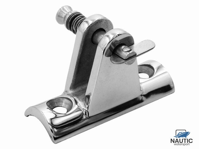 Talamex Buiskapbeslag RVS dekplaat hol 90° met dropnose pin