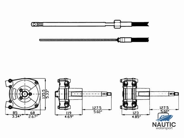 Ultraflex M66 stuurkabel 3.36 m