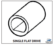 Neoprene inboard impeller single flat drive met kap