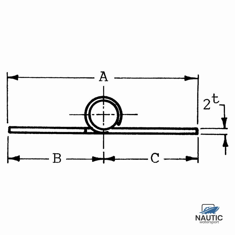 Talamex Scharnier rvs 84x38.5x2mm