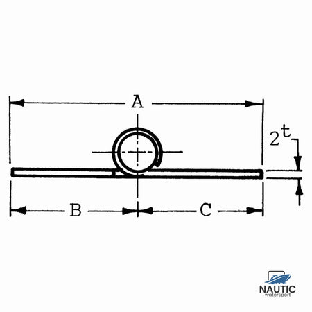 Talamex Scharnier rvs 84x38.5x2mm