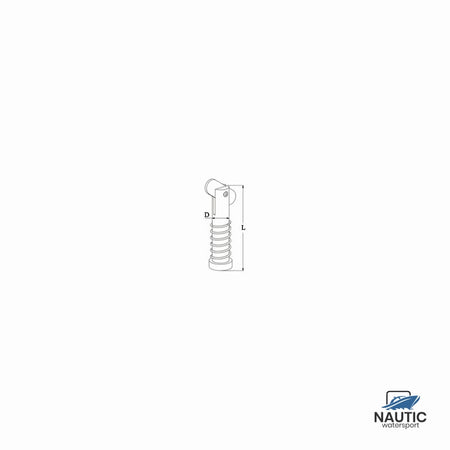 Talamex Borgpen rvs met veer en dropnose 6mm
