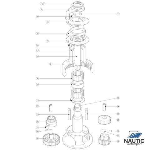48000468 44-48-teiliges Sperrklinken-Zahnrad-Set (2er-Set)