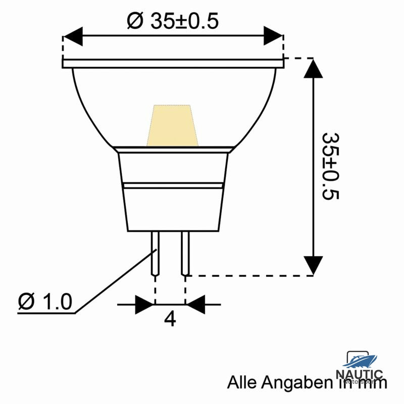 Talamex Ledlamp 1.5cu 10-30V GU4