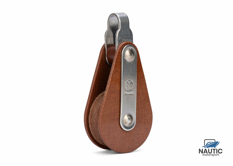 Blok tufnol met beugel 1-schijfs 58mm voor lijn 14mm