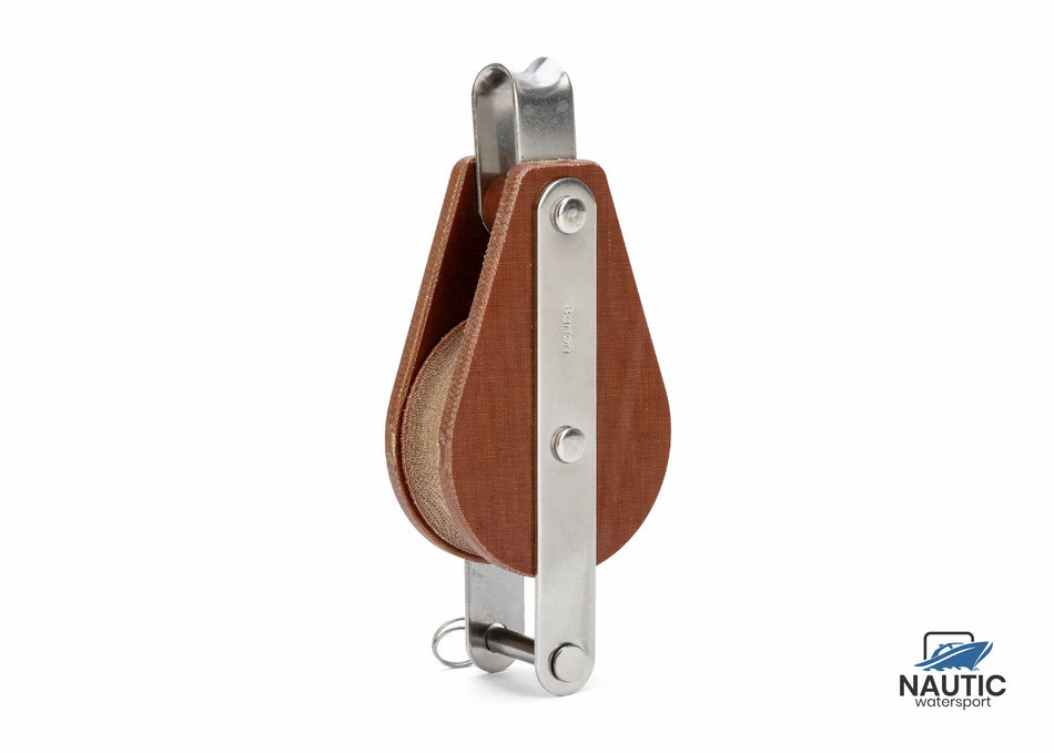 Blok tufnol met beugel en hondsvot 1-schijfs 45mm voor lijn 13mm