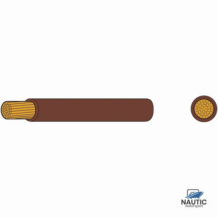 Automarine Dunwandige montage kabel 1.5mm² bruin