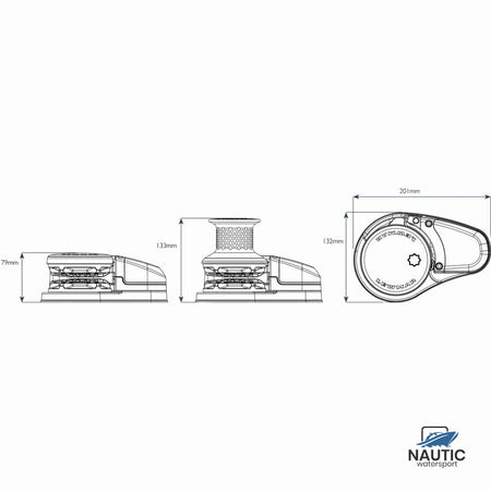 Lewmar 69100025 VX1 ankerlier gd 6/7mm 12V - 500W