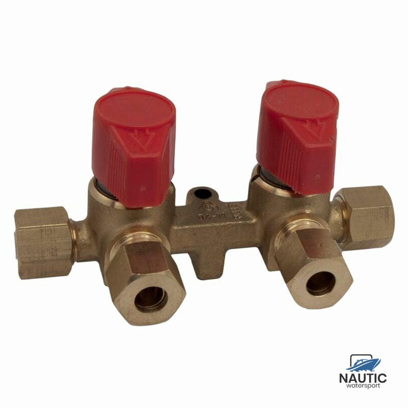 Talamex Gaskraan dubbel met 8mm knel x 8mm knel
