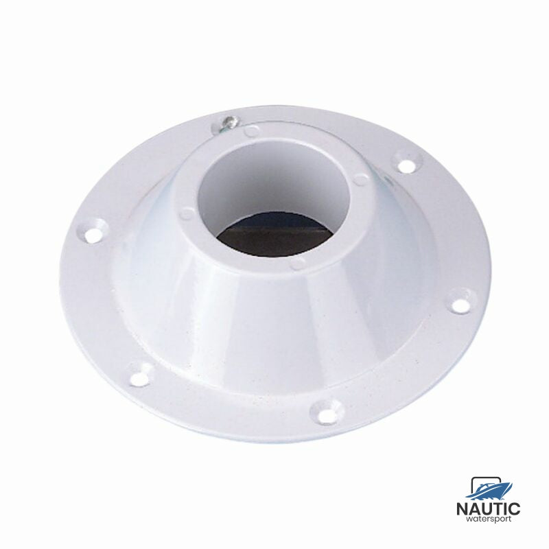 Talamex Tafelbasis opbouw voor conische buis aluminium wit Ø60mm