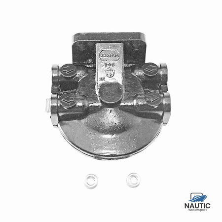 Quicksilver 89876A3 Brandstoffilterhouder aluminium met aansluitingen