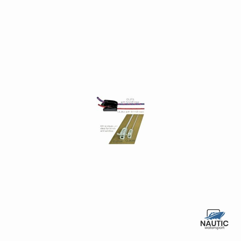 Clamcleat CL263W Micro nylon 1-4mm(set van 2 stk) wit