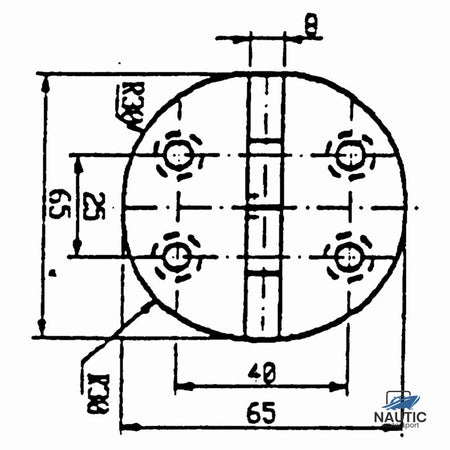 Talamex Scharnier rvs Ø65mm 90°