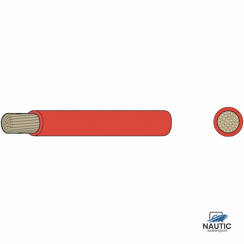 Dunwandige vertinde montage kabel 2,5mm² rood