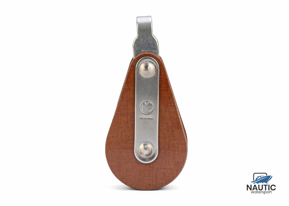 Blok tufnol met beugel 1-schijfs 30mm voor lijn 10mm