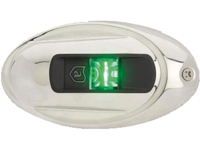 Attwood Stuurboordlicht led Lightarmor verticaal ovaal rvs